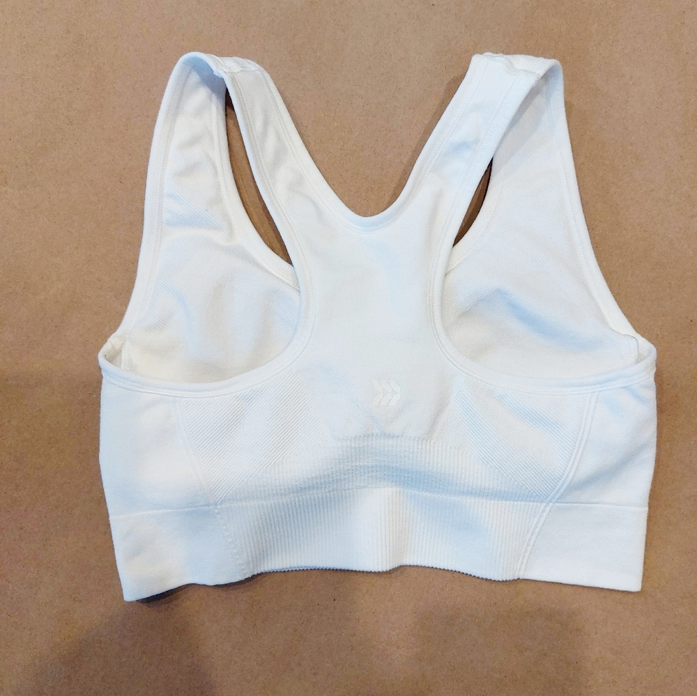 All In Motion White Raceback Medium Support Sports Athletc Bra XS Womens - Picture 4 of 8